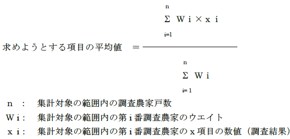 平均値の推定方法の式