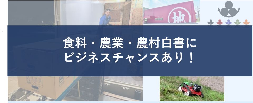 食料・農業・農村白書にビジネスチャンスあり！