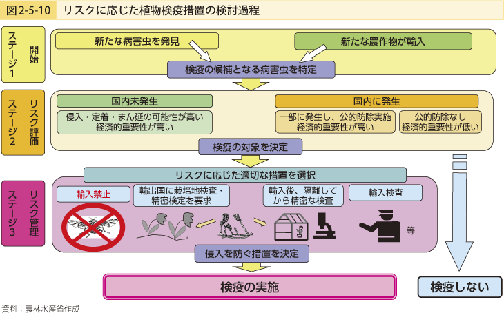 図2-5-10 リスクに応じた植物検疫措置の検討過程