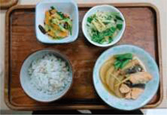花王株式会社の社員食堂におけるスマート和食の献立