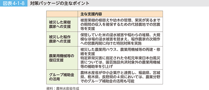 図表4-1-8 対策パッケージの主なポイント