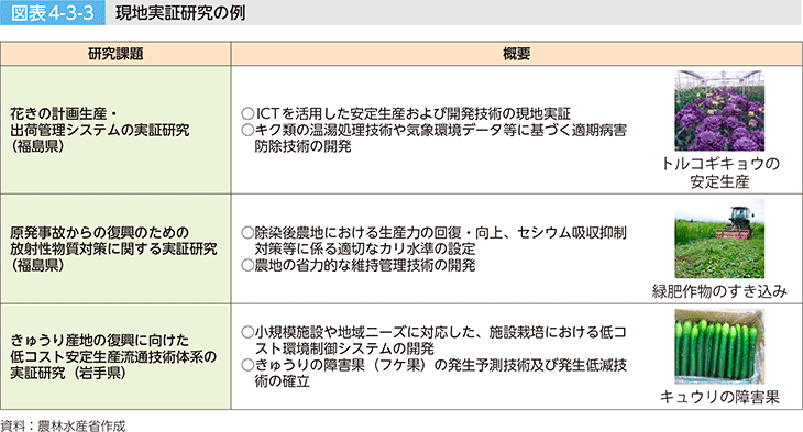 図表4-3-3 現地実証研究の例