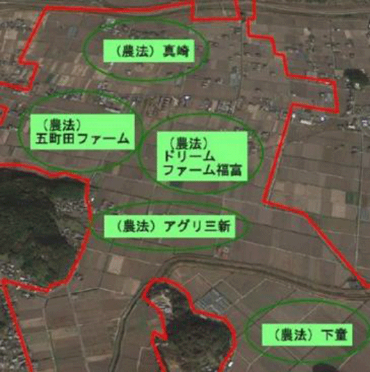 地域と5法人の位置関係