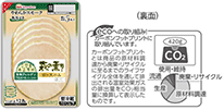 カーボンフットプリントの表示の例