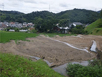 農地で土砂流入（島根県）（令和3年7月1日からの大雨）