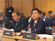 OECD農業大臣会合でみどり戦略について発言する農林水産副大臣