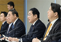 政策大綱の改訂を発表する内閣総理大臣 政策大綱の改訂を発表する内閣総理大臣