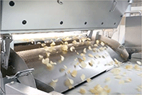 焦げた製品等を除去する工程