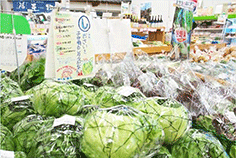 直売所での農産物販売 直売所での農産物販売
