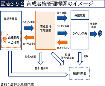 図表3-9-2 育成者権管理機関のイメージ 図表3-9-2 育成者権管理機関のイメージ