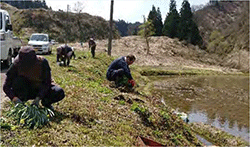 NPO法人と連携した植栽活動 NPO法人と連携した植栽活動