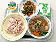 ジビエ(イノシシ肉)を利用したふるさと給食 ジビエ(イノシシ肉)を利用したふるさと給食