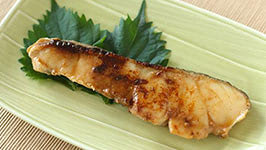 Grilled miso-flavoured cod