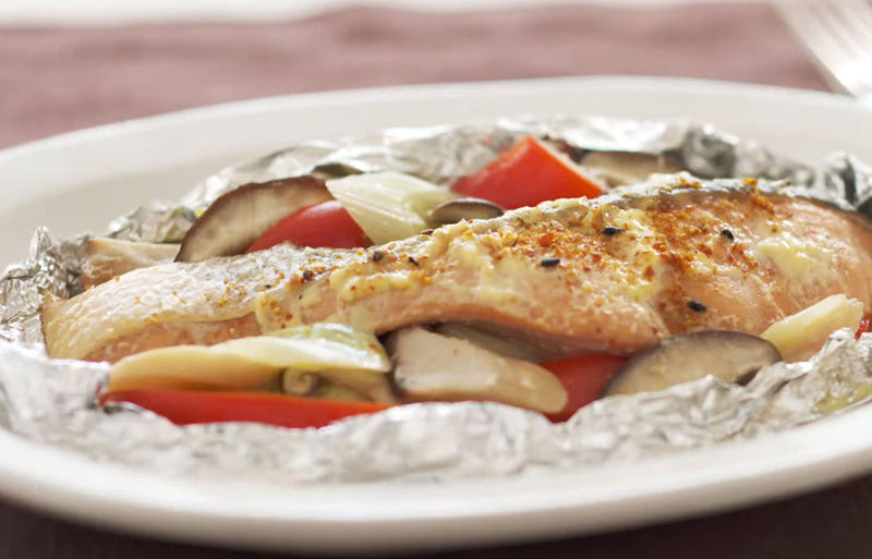 Grilled Salmon with Mayonnaise