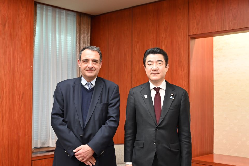 駐日フランス大使との会談の写真１