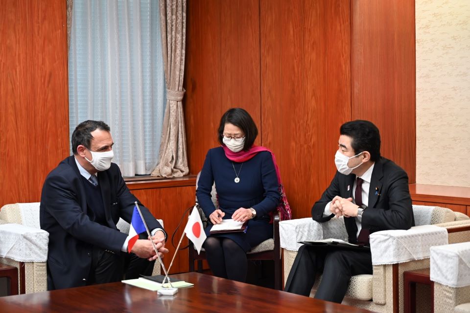 駐日フランス大使との会談の写真２