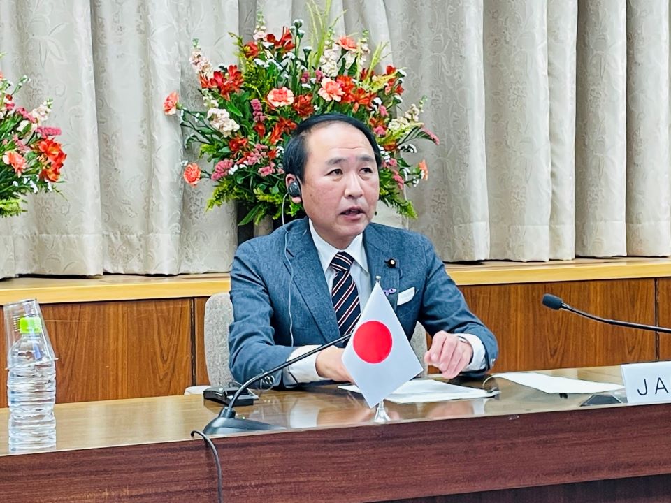 オタワグループ会合に出席する葉梨副大臣の写真１