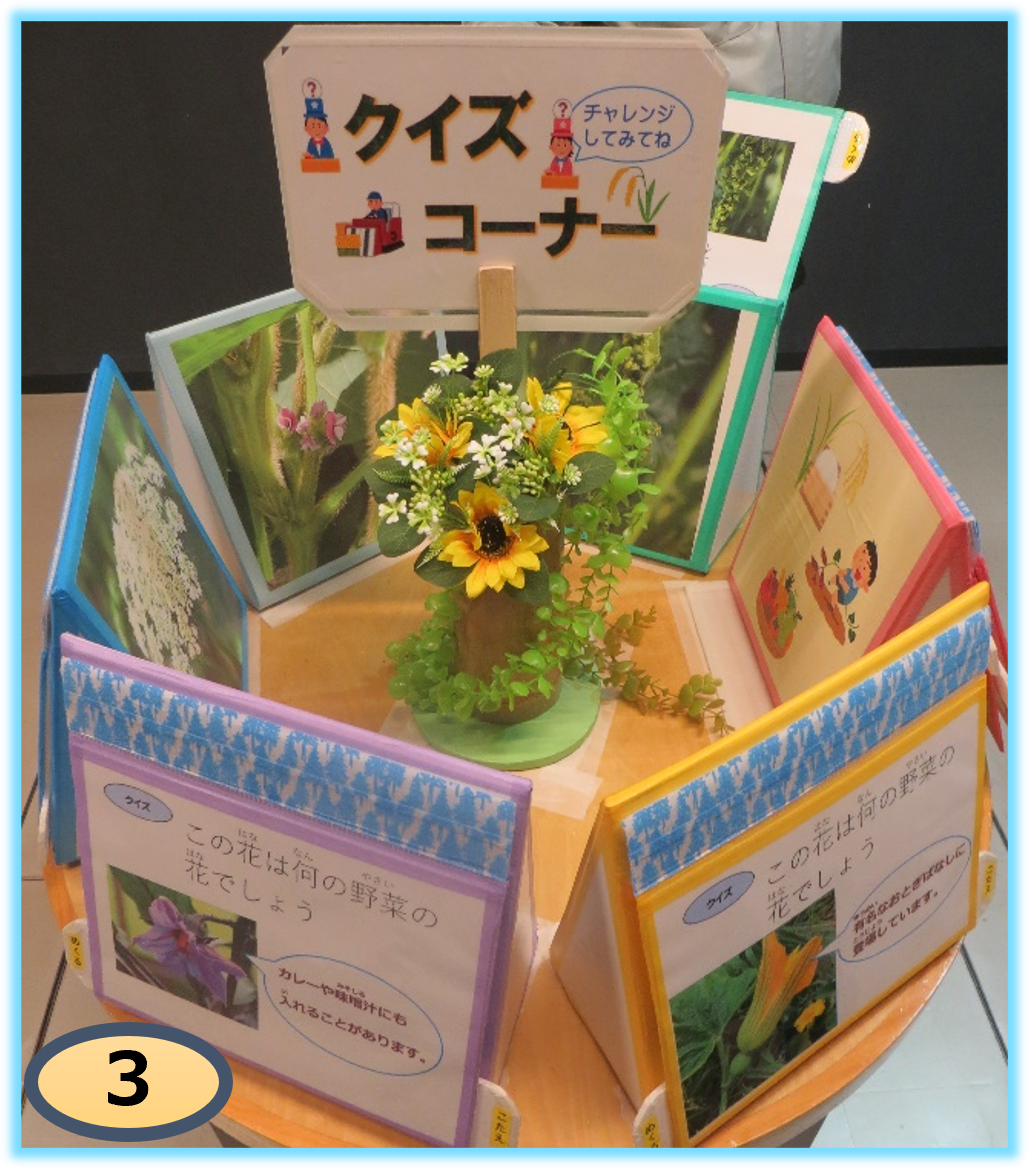 お花のクイズを設置しています