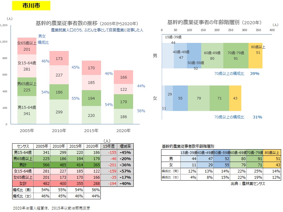 基幹的農業従事者数