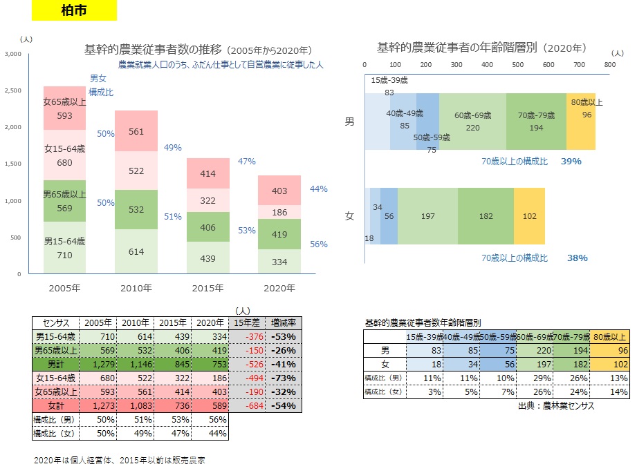 基幹的農業従事者数