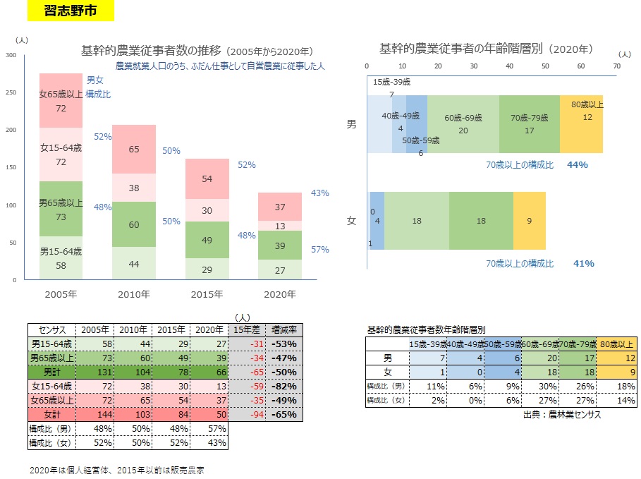 基幹的農業従事者数