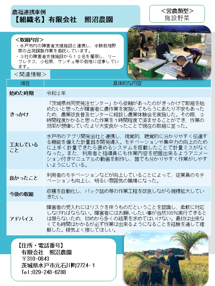有限会社照沼農園の紹介