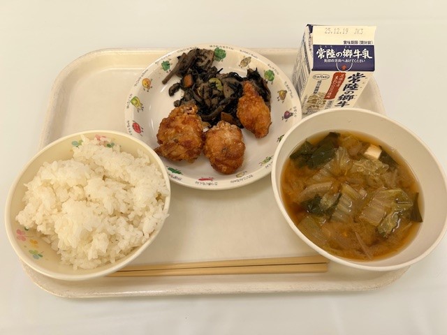 かすみがうら市オーガニック給食試食会、給食画像