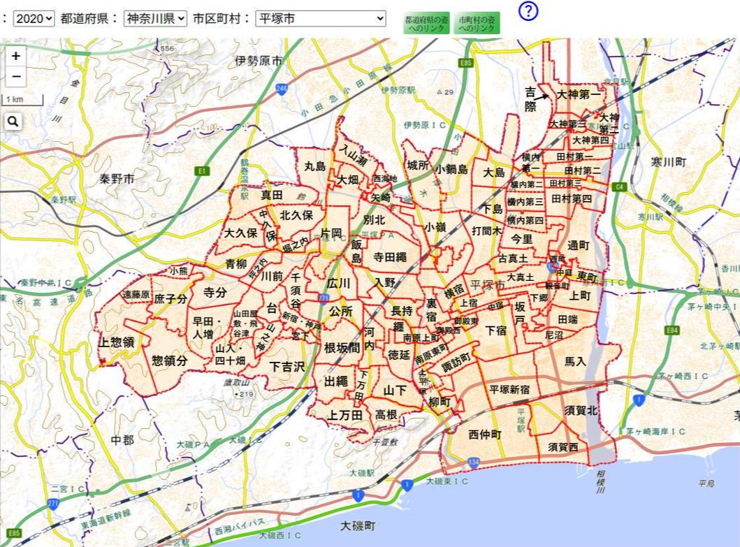 農業集落の境界_平塚市