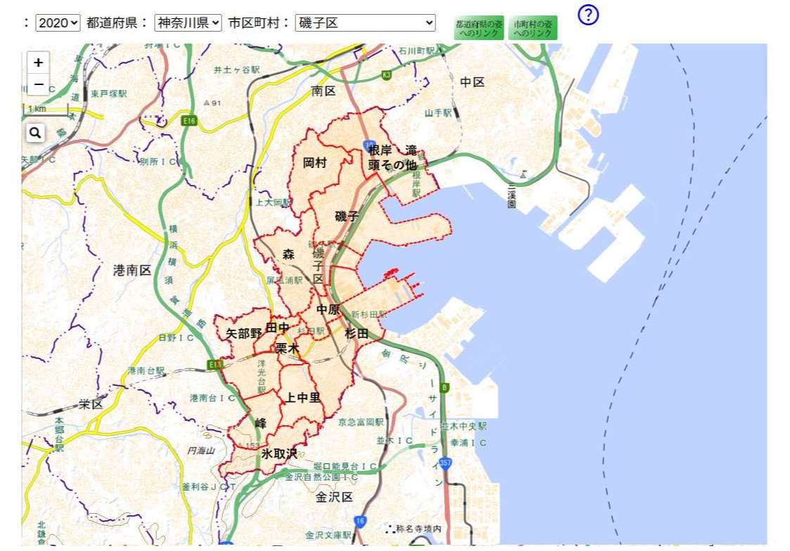 農業集落の境界_磯子区