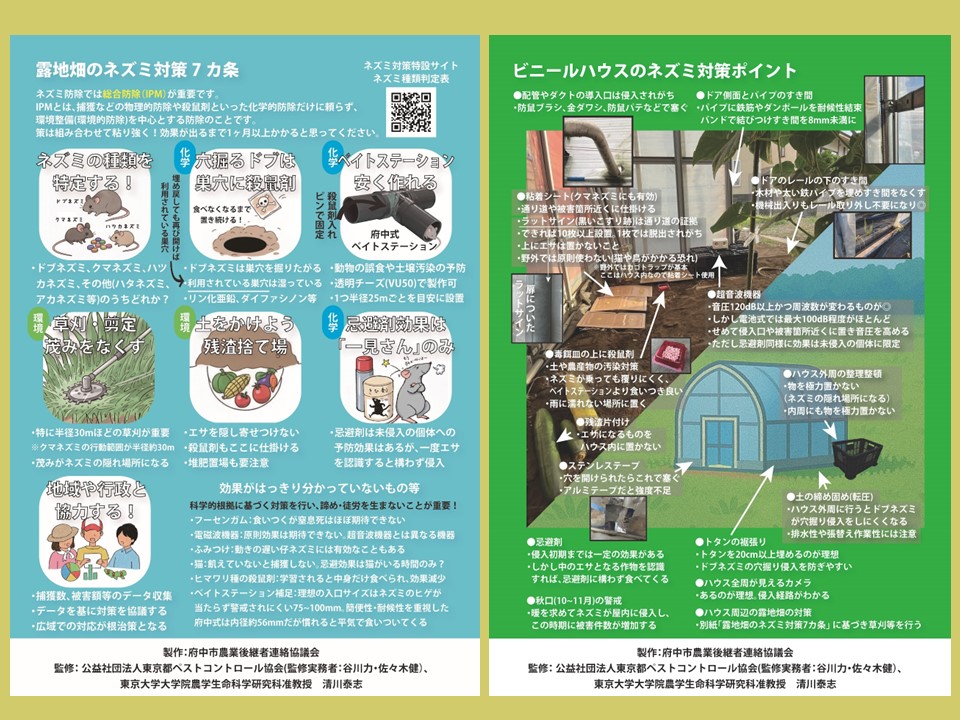 府中市後継者連絡協議会が作成したネズミ対策の資料です