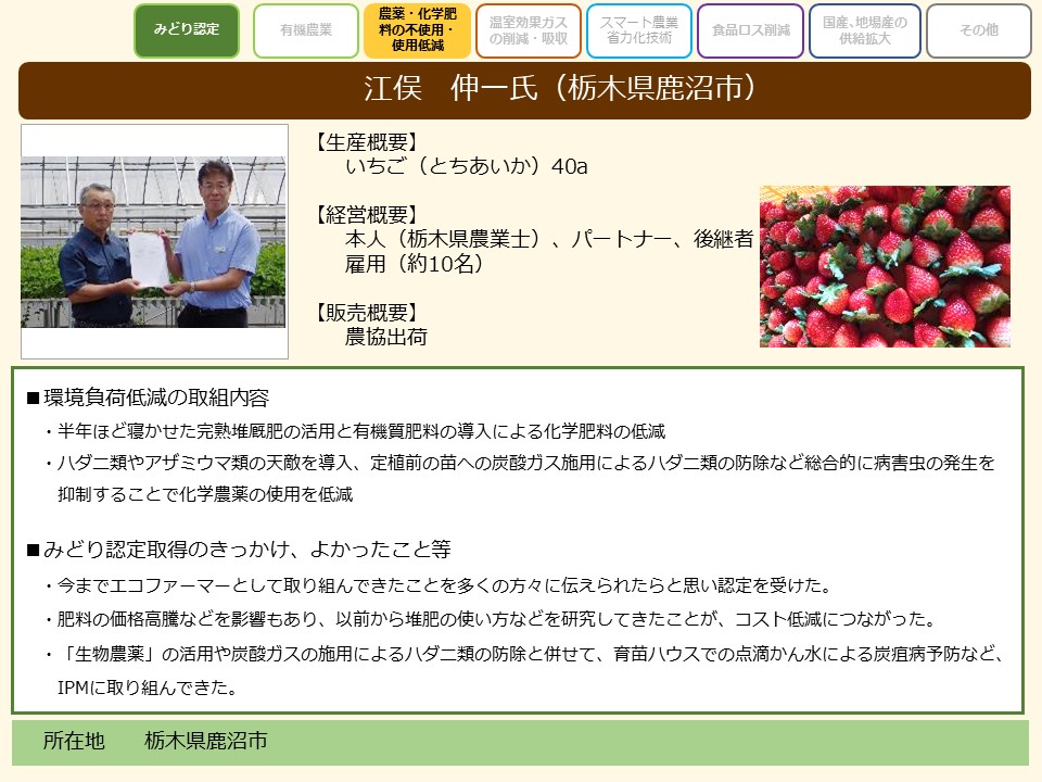 みどり認定_江俣伸一氏(栃木県鹿沼市)