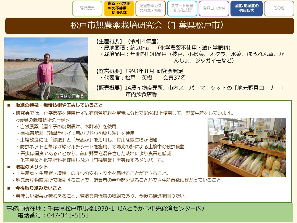 松戸市無農薬栽培研究会(千葉県松戸市)