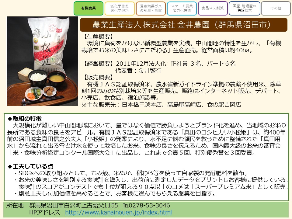 農業生産法人 株式会社 金井農園（群馬県沼田市）