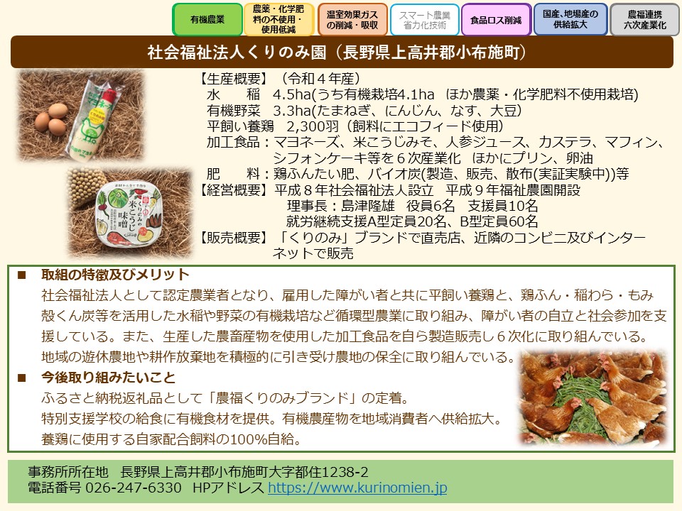 社会福祉法人くりのみ園(長野県小布施町)