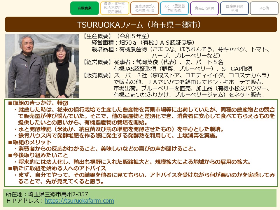 TSURUOKAファーム(埼玉県三郷市)