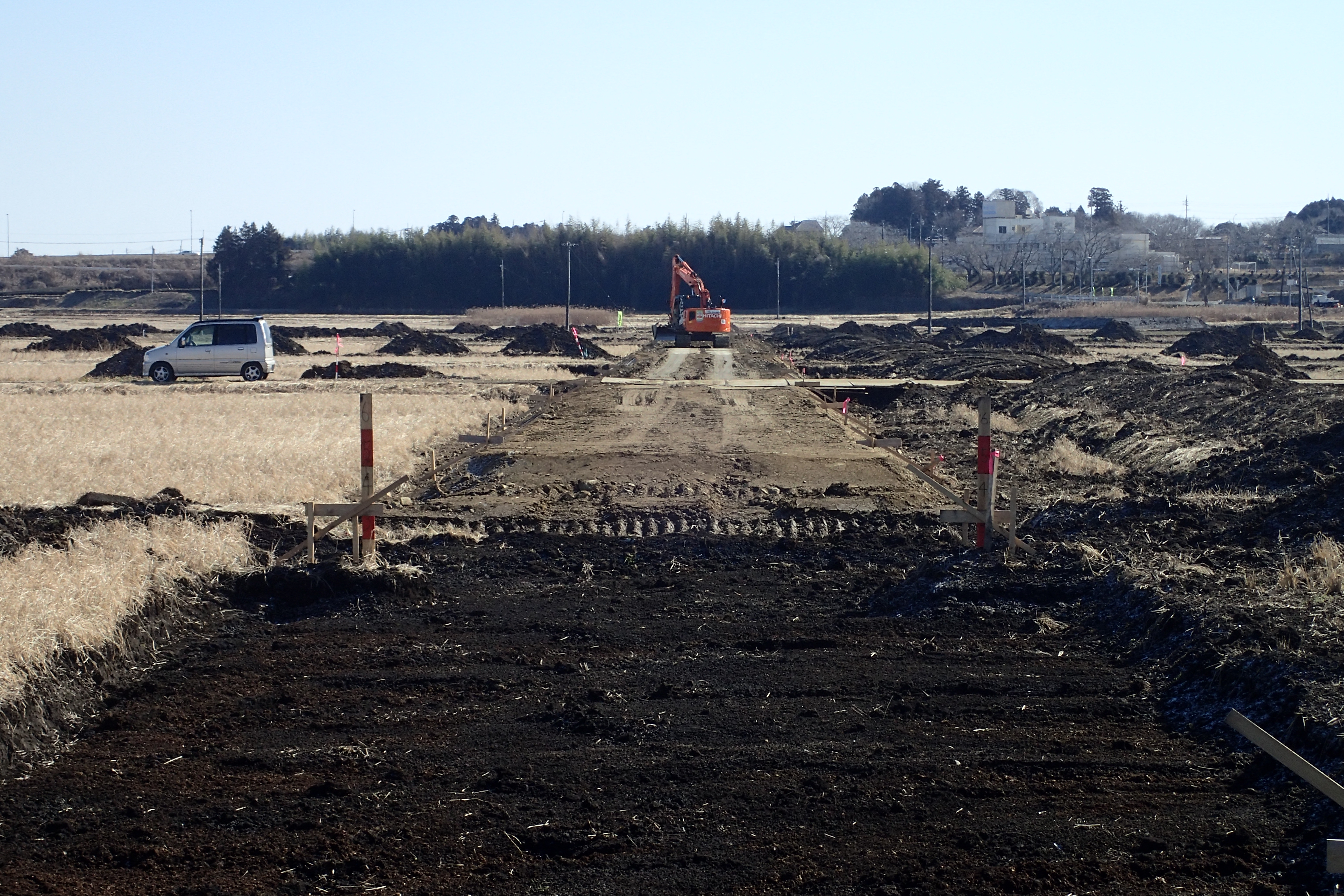 奥谷換地区 道路造成状況