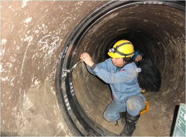 止水バンド取付状況写真