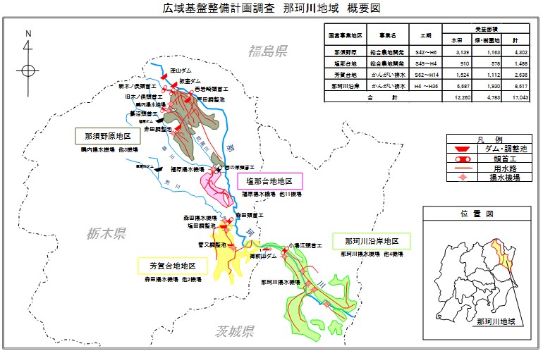 那珂川地域概要図