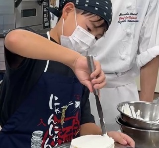 滋賀県産食材を使った親子お菓子教室の様子