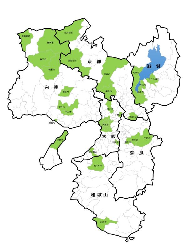 農業参入事例の地図