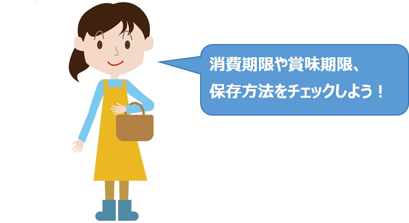 消費期限や保存方法をチェックしよう