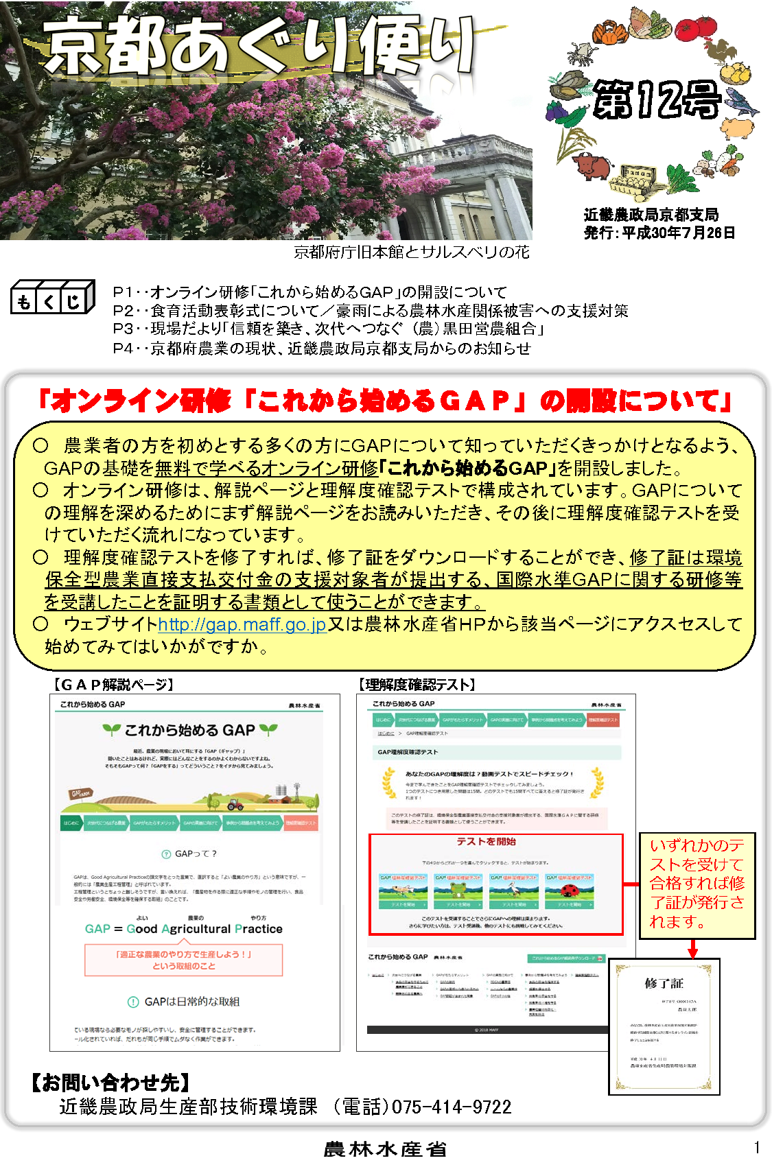 オンライン研修 これから始めるｇａｐ の開設について