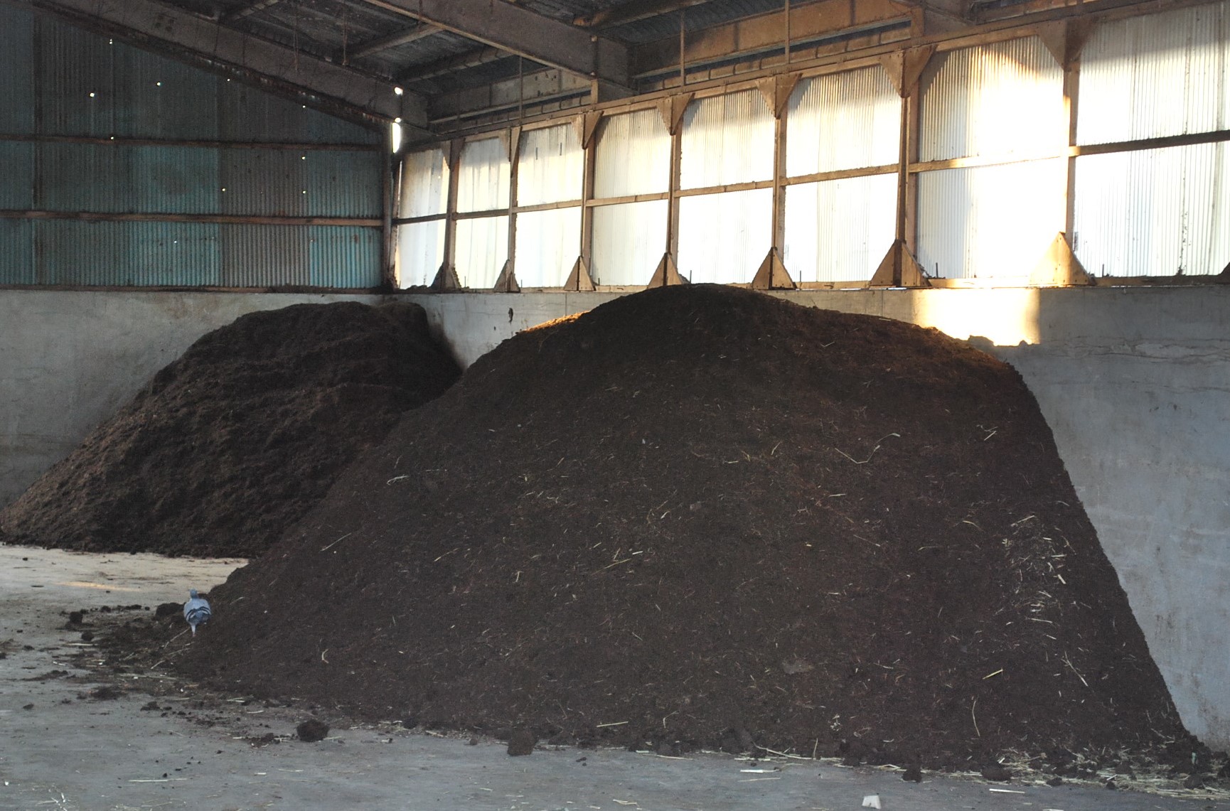 山積みの堆肥
