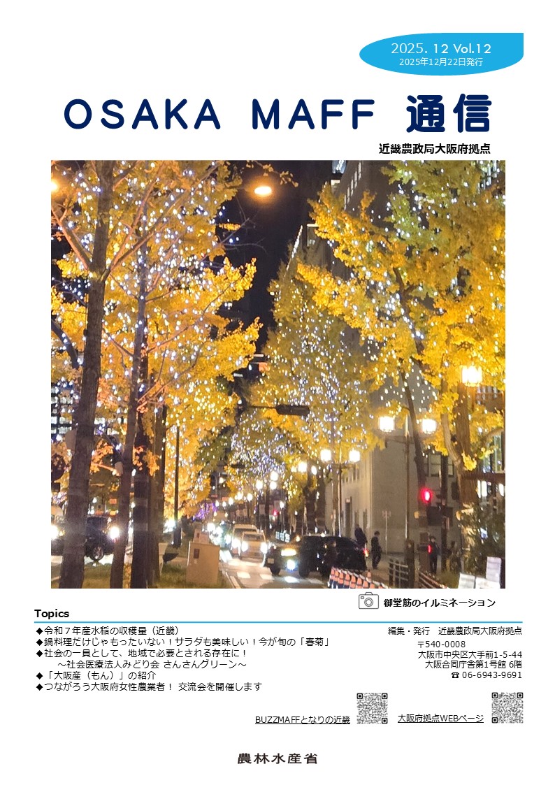 広報誌（OSAKAMAFF通信12月号）表紙