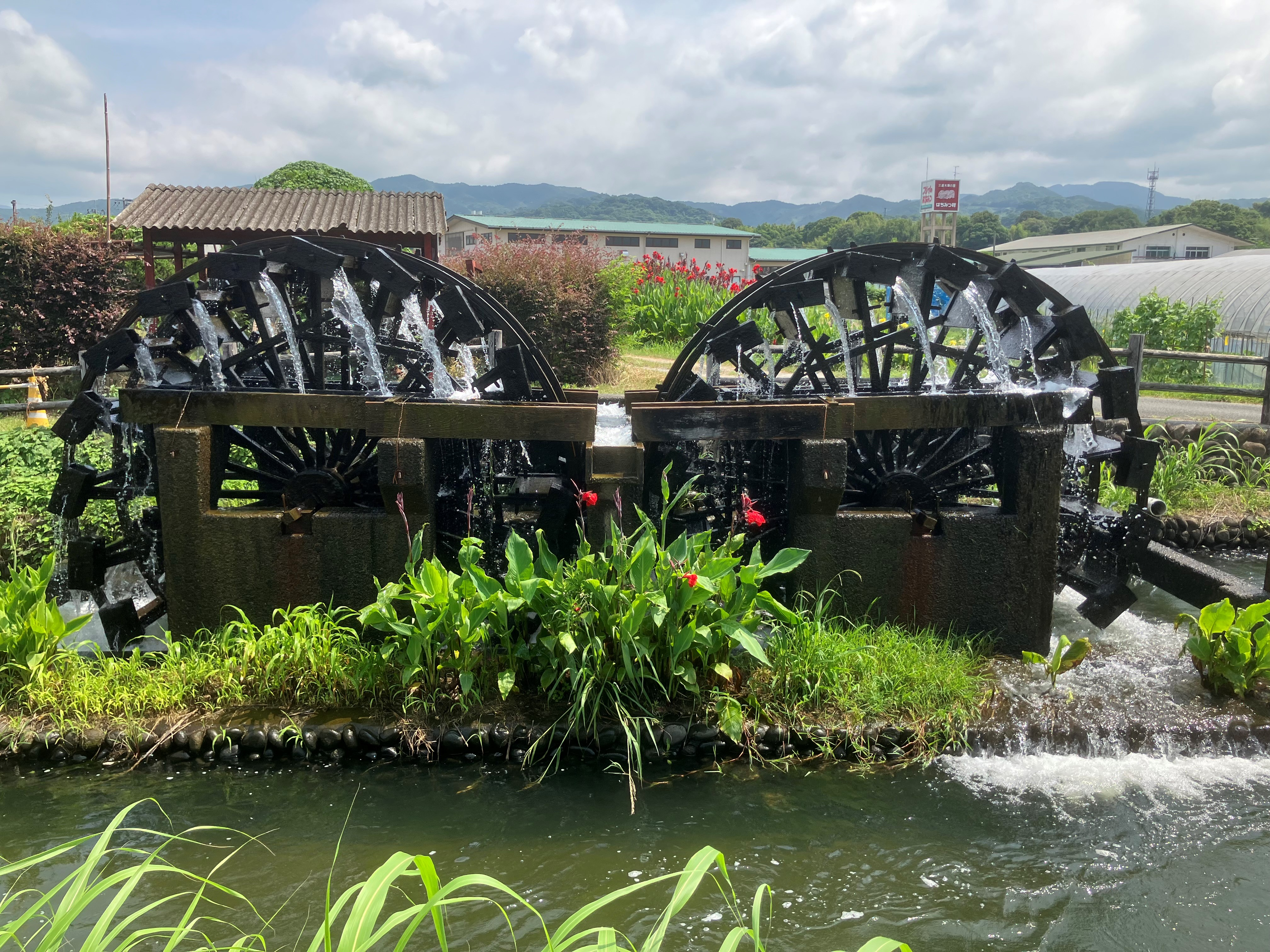 二連水車の全景