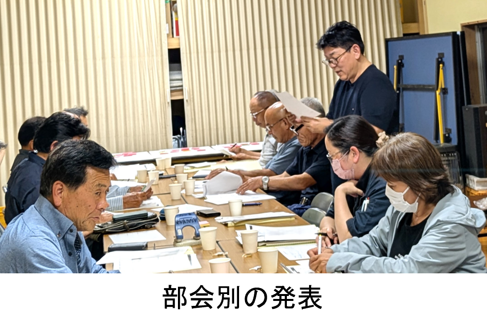 部会別の発表