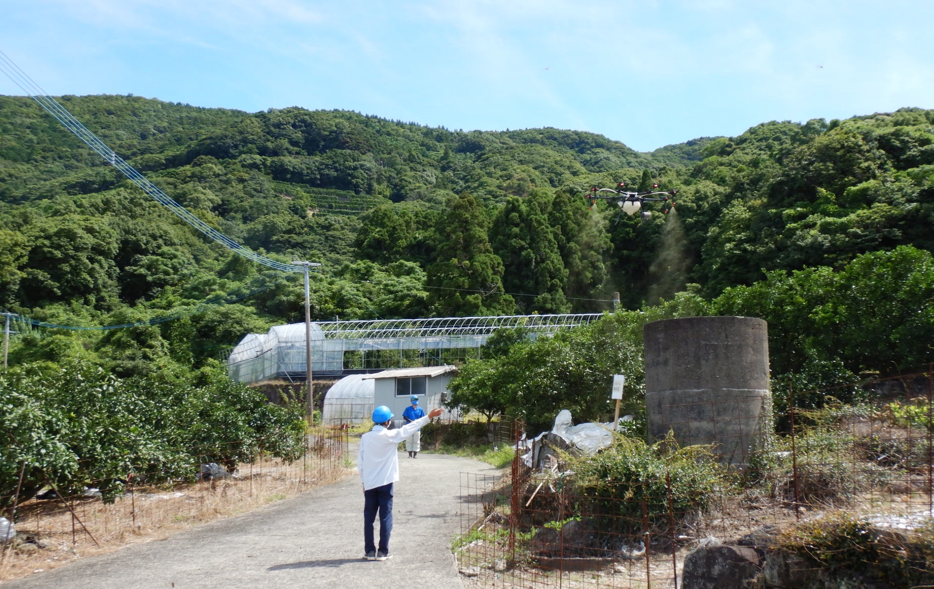 ドローン操作の様子