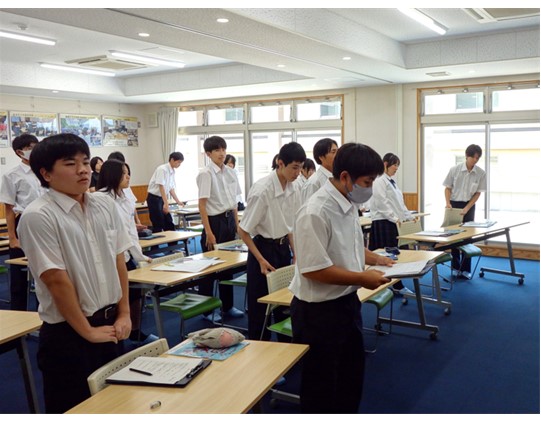 生徒代表による挨拶