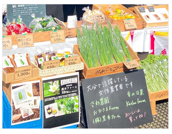 ブースで販売している農産物