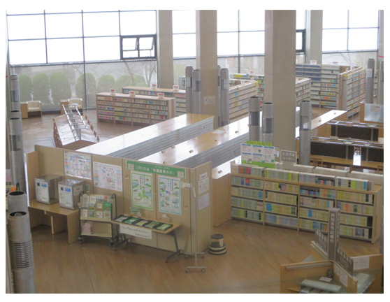 2階から見た有機の日コーナー